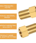 Brass Pipe Fitting Set Of 10 Extension Nipple Connectors 1/2 Inch Female To 1/2 Inch Male Longer Converter Adapters