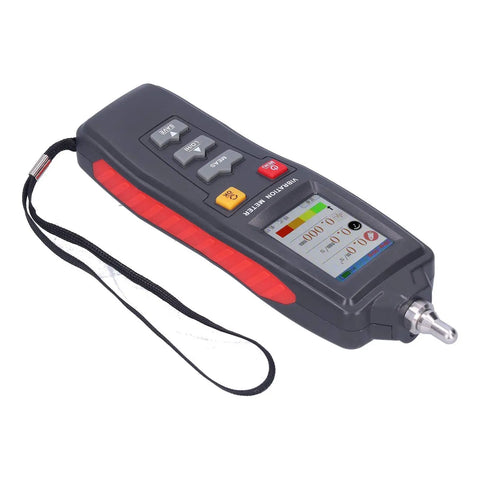 Portable Vibration Meter With Color LCD Display Digital Vibration Analyzer For Accurate Acceleration And Displacement Testing Handy Pro Grade Tool For Precision Measurements, handheld ABS body with wrist strap