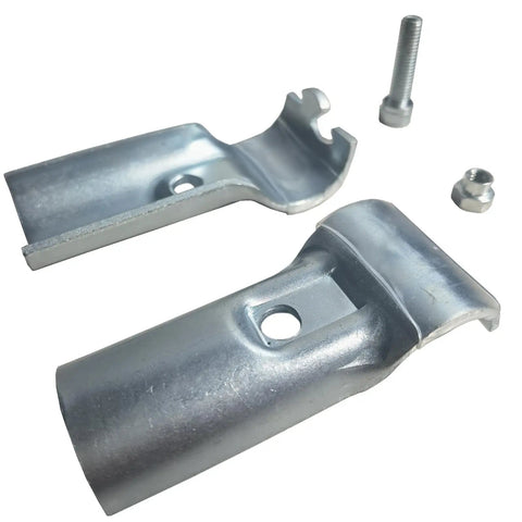 Six Pack End Rail Clamps For Three Quarter Inch EMT Conduit Galvanized Stainless Steel T Clamps with bolts and nuts