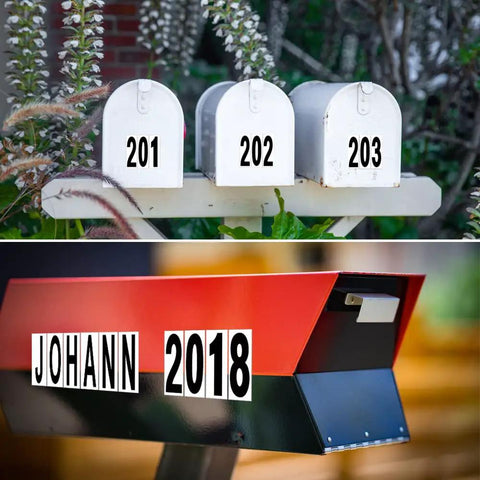 3 Inch Vinyl Self Adhesive Address Numbers And Letters For House Doors And Signs White 12 Sheets 0 To 9 And A To Z Stick On Mailbox