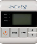Digital Thermostat ACTH12 For Home AC And Heat Pump Systems, white compact wall mount, front view with controls and display