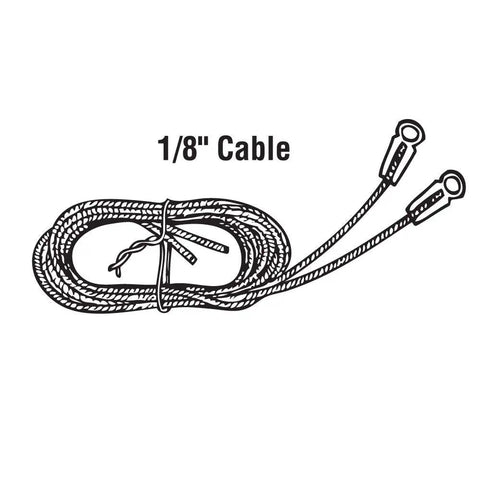 Illustration of Extension Spring Cable Set for Garage Doors 1/8 in x 13-1/2 ft Galvanized Carbon Steel Aircraft Cable