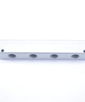 G1 4 BSP Port Four Way Six Port Pneumatic Air Manifold Block Splitter Beefy Built Solid Aluminum For Water Gas Oil Systems Durable Lightweight Body