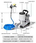 Badass Portable Airless Paint Sprayer With Hella Smooth 1600 Watt Motor and Adjustable Speeds for quick wall and fence jobs.
