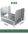 20 Pack 4x4 Post Base For Concrete Adjustable Metal Post Bracket And Anchor Galvanized Steel Slotted Design