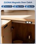 Heavy Duty Magnetic Door Catch With Twin Magnet Core For Cabinets And Drawers Over 35 Lb Hold Black Double Magnetic Closure installed