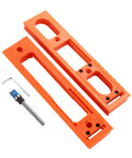 Professional Grade Dead Simple Hidden Hinge Template And Invisible Router Guide For Seamless Door Hardware Installation Kit 6 Inch parts including templates and router bit.