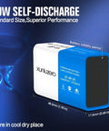 Stock Up On These 4 Pack 9V Batteries For Smoke Detectors Alarms Wireless Doorbells And Electronics They Bring Heavy Duty Reliability Smoothly Without The Hassle, showing a durable carbon zinc battery with dimensions.