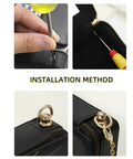 Dophee 2-piece solid brass ball-stud rivet set with screws and 360° rotatable D-ring for purses 20x10mm