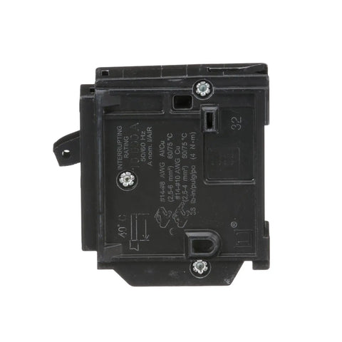 Close-up of Homeline 15 Amp 120 Volt Plug In Circuit Breaker 1 Pole UL Listed 10kA Interrupting Capacity Standard Type 10 Pack
