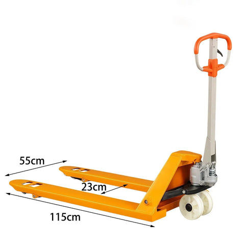 Heavy Duty Manual Hydraulic Pallet Jack With Dual Wheel Linkage For Warehouse Material Handling That Moves Heavy Pallets Without Breaking A Sweat And Keeps Your Crew Working Smooth All Shift