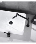 Desk Mounted 360 Rotate Foldable Basin Faucet Mixer Hot and Cold Sink Tap Rotate Folding Spout Kitchen Matter Black in action