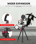 All In One Portable Camera Tripod And Flexible Phone Stand With Cold Shoe Mount for iPhone and Most Cameras in outdoor setup