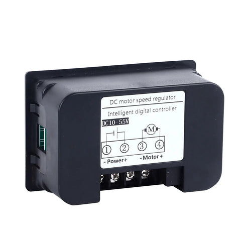 Badass 40A Dc Motor Speed Controller With Sharp Digital Display And Pwm Adjustments For Hassle Free Forward Reverse Direction Changes On 12 To 48 Volts viewed from side with clear label and connection terminals.