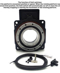 CNC Hollow Rotary Actuator with Hollow Rotating Platform Turntable for 400W Servo NEMA 23 and NEMA 34 Motors, front view
