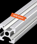 30x30 Aluminum Extrusion 1000mm 2 Pack T Slot Rails European Standard Anodized Silver Linear Rail close-up