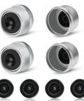 Heavy Duty Trailer Hub Cap Set For 2000 To 3500 Pound Dexter Axles 1.98 Inch Outer Diameter Spindle Bearing Dust Cap Cups
