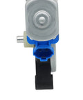 Front Left Driver Side Power Window Lift Motor For 2011 To 2015 Hyundai Sonata And 2011 To 2016 Elantra, top view with blue two pin plug.