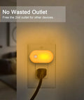 Amber 1800K Plug In Motion Sensor Night Light With Stepless Dimmable LED Always On Or Auto Off 120 Lumen No Brainer Pick in wall outlet