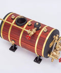 Copper Horizontal Steam Boiler With Insulation And Double Combustion Tube System, 850ml Capacity For Model Ship Engines