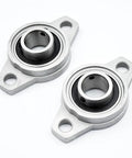 Pair Of Pillow Block Bearings Mounted Units Fit For KFL000 KFL006 Series Providing Bore Sizes From 8mm Up To 30mm Made Of Solid Zinc Alloy To Deliver Wicked Smooth Rotation Under Heavy Loads With Dust Sealing Rock Solid Durability For Your Gear, two-bolt flange