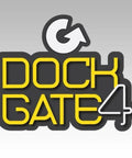 Logo of Dock Gate 4 in black and yellow color scheme, representing the publisher of Shining Star Catching Light A Riveting Novel.