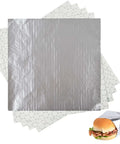 Insulated Foil Wrap Sheets 12x12 Pre Cut Greaseproof And Waterproof For Sandwiches Burgers Hot Dogs Burritos 50 Pack