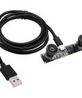 High Speed 1200P 60FPS Global Shutter USB Camera With Dual M12 Lenses 3D Stereo Wide Angle For Industrial Computer Vision