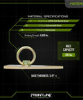 Bull Ring Roof Anchor Reusable For Flat Roofs With Wooden Structures Quick Setup And Fall Arrest Restraint System Positioning Applications Zinc Plated Steel OSHA And ANSI Compliant showing size and materials
