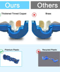 Comparison of 60 Pcs 30 Pairs Quick Splice Wire Terminals T Tap with premium plastic and tinned copper vs others with recycled plastic and brass.