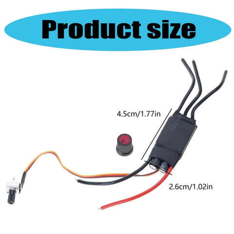 High Speed Three Phase Brushless Motor Driver For DC 12 to 24 Volt Systems With 0 to 5 Volt Control size dimensions