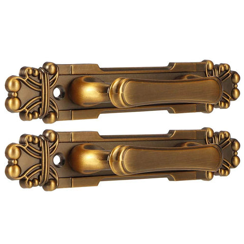 Antique European Style Two Pack Cabinet Door Pulls Set with vintage bronze zinc alloy handles for furniture