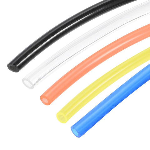 Assorted color tubing including Clear PU Tubing 6mm By 4mm Pneumatic Air Line Hose 6.6Ft 2M Flexible For Air Compressors