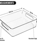 Clear Plastic Storage Bins And Pantry Organizers That Are A Total Game Changer For Kitchen Closets Fridge Freezer Bathroom Medicine Cabinets And Laundry Rooms To Kick Clutter To The Curb And Keep It Legit Tidy, 10.8 x 7.9 x 3.4 in, heavy-duty, easy-to-grip handles, rounded edges.
