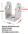 10 Pack U Brackets For One Inch Panels Heavy Duty 304 Stainless Steel With Brushed Finish Three Thirty Seconds Inch Thick