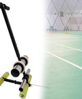 Hand Push Floor Tape Marking Machine For Straight Lines And Circles, Dual Line Tape Pasting Tool For Pools, Warehouses, Gyms, And Hospitals, Reduces Bending Pain And Lets You Roller Apply Markings, black metal with yellow rollers