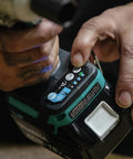 Close-up of speed settings on 18V LXT Brushless Cordless Three Eighths Inch Drive Impact Wrench with Friction Ring Anvil