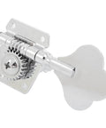 Silver Steel Bass Tuner Knobs For Electric Bass Vintage Open Design Bronze Gear Core Chrome Plated Fine Tuning Tool