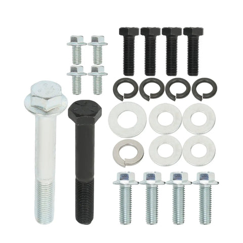 Go Kart Torque Converter Kit components including bolts, washers, and nuts for 8HP to 16HP engines with straight crankshaft.