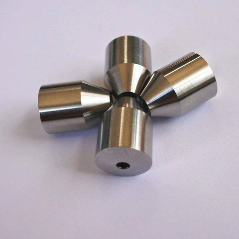 Five 3/8-inch bullet-coned inserts for waterjet cutting machines.