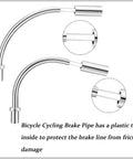 32 Piece Bike V Brake Noodle And Cable Guide Tube Set With 90 Degree Bend Pipes and internal protective plastic tube