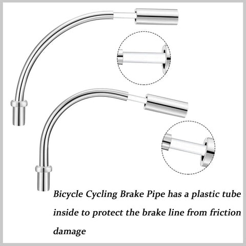 32 Piece Bike V Brake Noodle And Cable Guide Tube Set With 90 Degree Bend Pipes and internal protective plastic tube