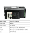 Pro Shop 2.2KW Round Water Cooled Spindle Motor Paired With 400Hertz Vfd Inverter For 220Volt Cnc Routers And Mills side view of 4.0KW VFD inverter