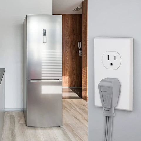Six Foot 14/3 Gray Indoor Extension Cord With Grounded Flat Plug For Air Conditioners And Major Appliances, Heavy Duty Power Cable