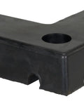 L Shaped Rubber Dock Bumper For Loading Docks, 18x18 inch black pad with pre drilled mounting holes for heavy duty use.