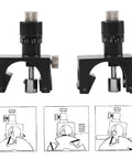 Magnetic Planer Blade Adjuster Jig for precise micro adjustable blade alignment, woodworking tool with magnetic guides, black metal.