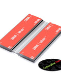 Heavy Duty Flex Piano Hinges Two Inch Wide Self Sticking No Glue Needed Low Profile Clear Acrylic Strip For Quick Fixups And Diy Setup Four Pack Solid with adhesive backing