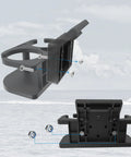 Dual Boat Cup Holder With 45 Degree Angled Mount For Lund G3 Ranger Boats, corrosion-resistant ABS and stainless steel design