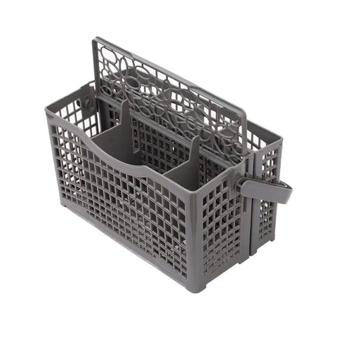 Foldable Silverware Caddy Replacement Basket For Dishwashers That Converts From One Basket To Two, Fits Most Models, Easy To Install, 9.25 Inch Length, 5.25 Inch Height, Foldable Handle For Easy Carry, Keeps Utensils Organized And Ready To Load