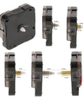 Diy Wall Clock Movement Replacement Kit With Silent Sweep Movements No Hands Needed Black 8.9mm Shaft No Thread Includes Two Movements